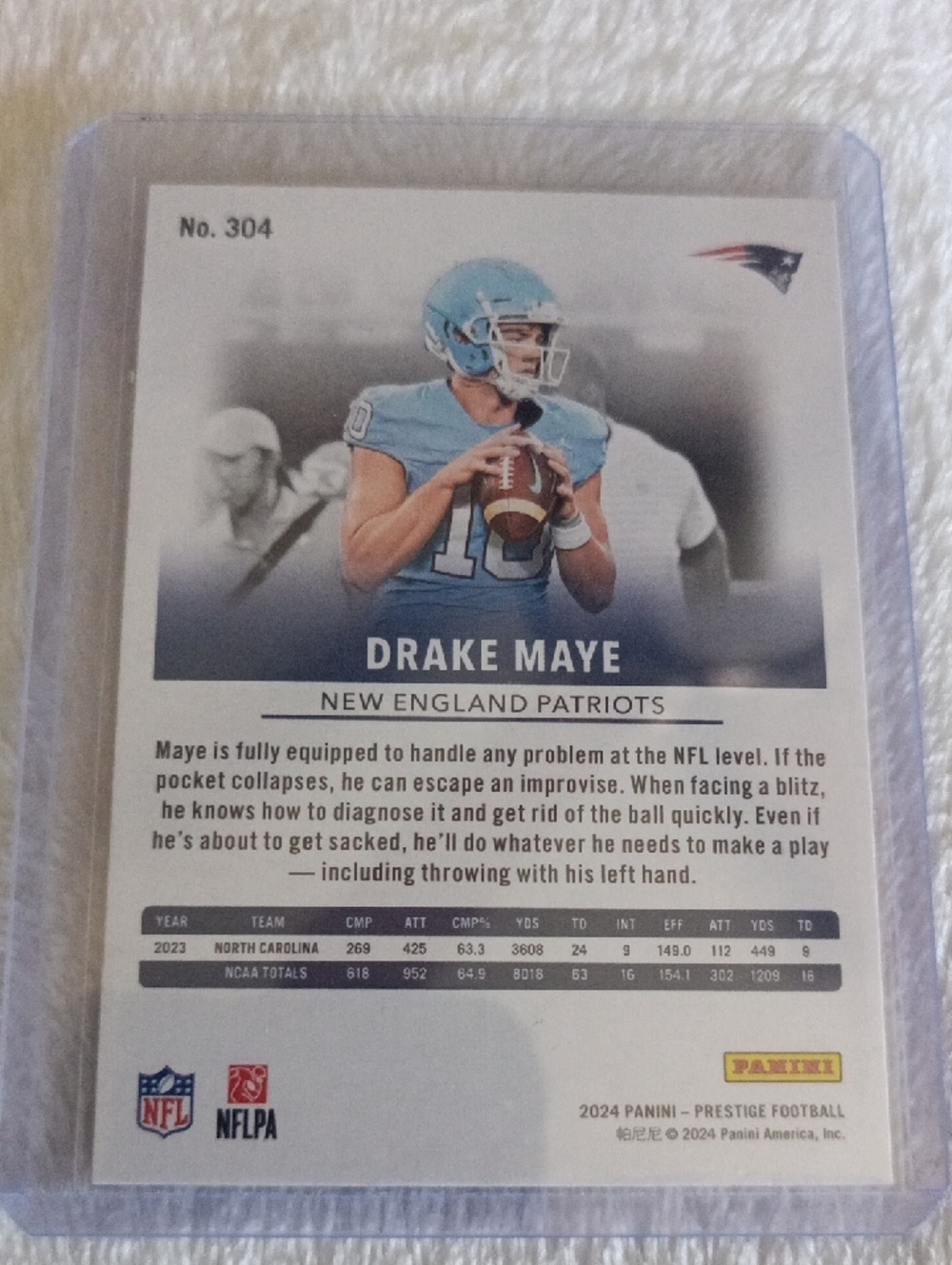 Drake Maye Rookie #304 - Picture 2 of 2